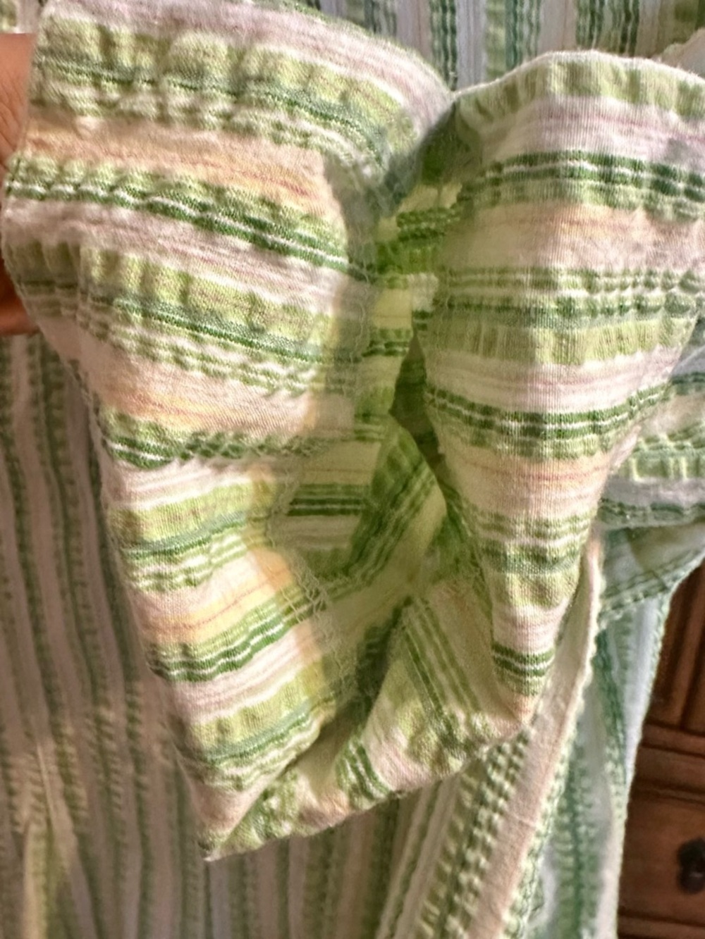 Vintage Green Seersucker Stripe Blazer Jacket Coastal Prep Size M Fits S - Picture 7 of 13